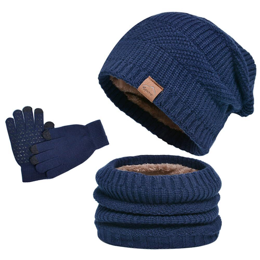 6288 Hat Scarf Gloves Set for Cold Weather Knit Thick Warm Winter